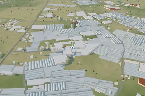 La posizione di Villetta sulla mappa 3D di Sperlonga, vista dal mare